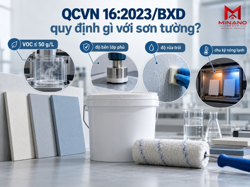 QCVN 16_2023_BXD quy định gì với sơn tường