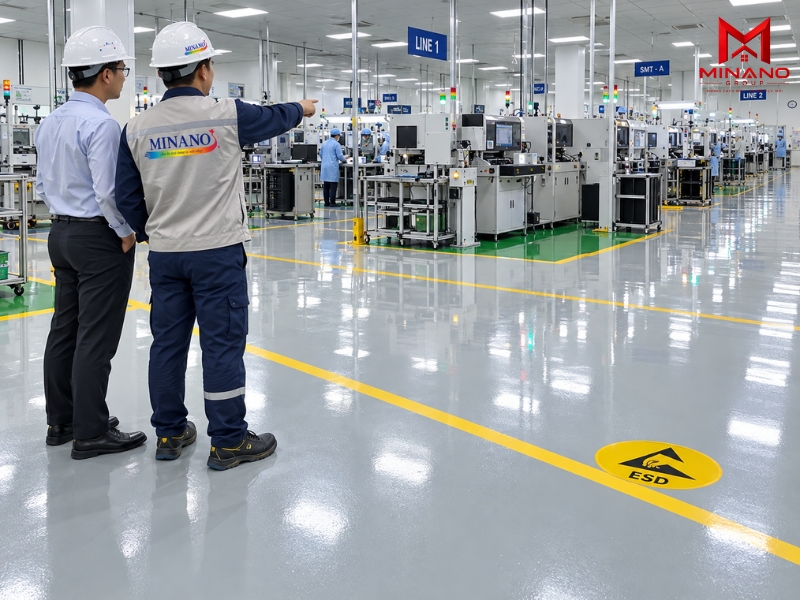 Kiểm tra công trình sau sơn Epoxy