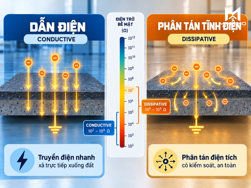 Sơn dẫn điện và sơn phân tán tĩnh điện khác nhau thế nào?