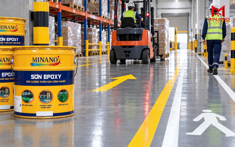 Sơn Epoxy Vạch Kẻ Đường Cho Nhà Xưởng, Kho & Bãi Xe